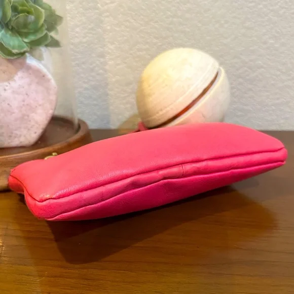 Fossil Pink Leather Crossbody/Shoulder Bag/Convertible Clutch - Picture 8 of 11